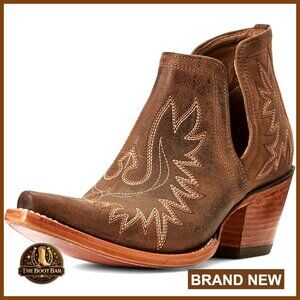 Western Ankle Booties Full Grain Leather ATS Comfort Slip On